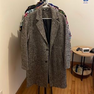 Zara Men’s Coat Small Black & White